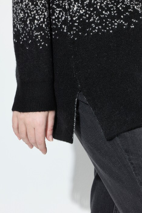 Gradient Knit Long Sleeve V-Neck Sweater