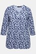 T-shirt, A-lijn, V-hals, sierplooien, 3/4-mouw