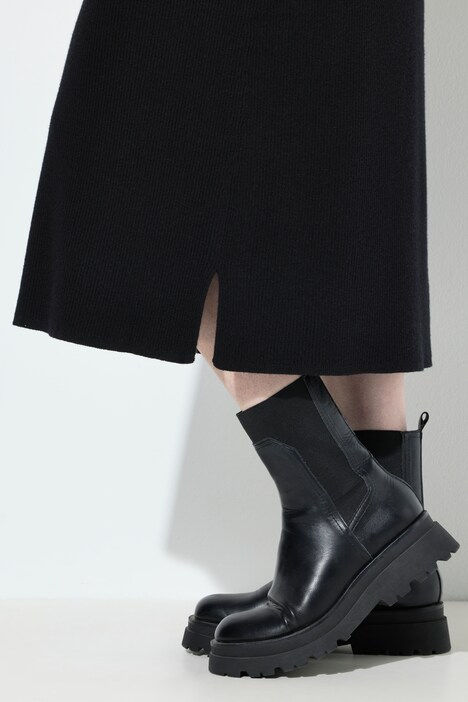 Ribbed Jersey Zip Front Dress