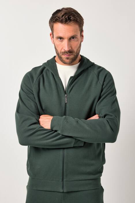 JP AWARE Loungewear-Kapuzenjacke, Nachhaltigkeit, GOTS zertifizierte Biobaumwolle, bis 8 XL