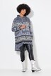 Sudadera con capucha, rayas estampadas, capucha, manga larga