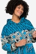 Sudadera con capucha, rayas estampadas, capucha, manga larga