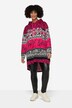 Sudadera con capucha, rayas estampadas, capucha, manga larga