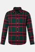 Chemise JP 1880 en flanelle à carreaux, manches longues et col Kent, coupe Modern Fit - jusqu'au 8 XL