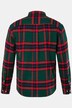 Chemise JP 1880 en flanelle à carreaux, manches longues et col Kent, coupe Modern Fit - jusqu'au 8 XL