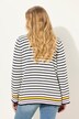 Pull en maille rayé, col rond et manches longues