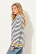 Pull en maille rayé, col rond et manches longues