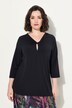 Shirt, gedrapeerde halslijn, classic, 3/4-mouwen