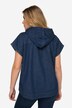 Blusa di jeans con cappuccio e scollo a V