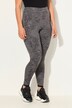 Legging, leopatroon, smalle pijpen, mesh-zoom