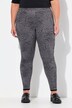 Legging, leopatroon, smalle pijpen, mesh-zoom