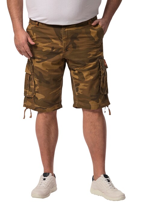 Cargo bermudy John F. Gee, maskáčové, mnoho kapes, do velikosti 74