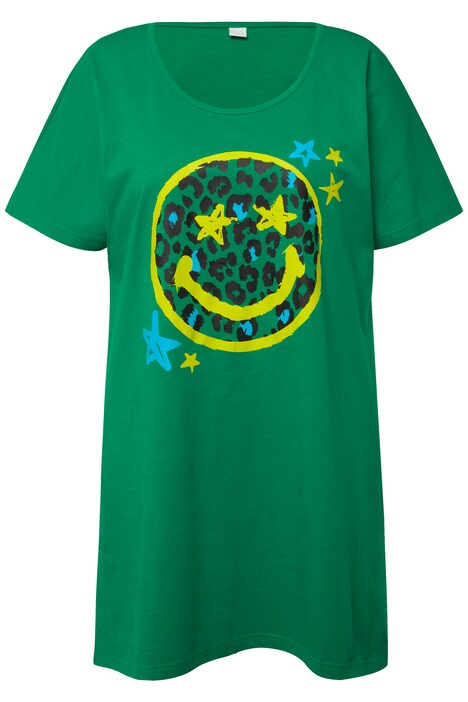 Tričko, oversize, Smiley, kulatý výstřih, kátké rukávy