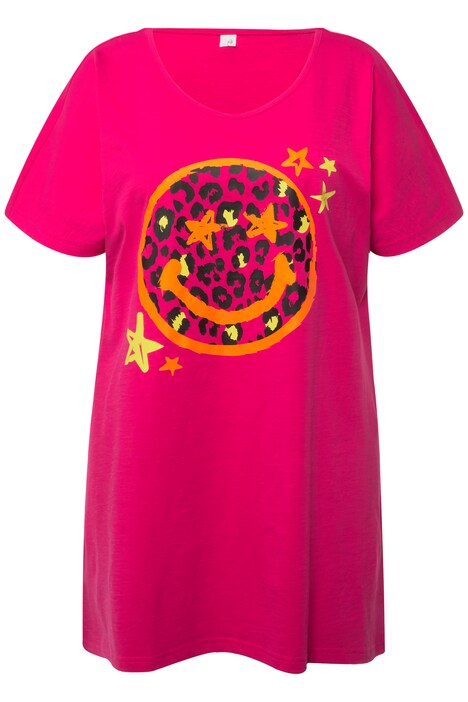 Tričko, oversize, Smiley, kulatý výstřih, kátké rukávy
