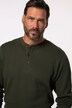 JP 1880 Henley, lange ærmer, piqué, op til 8XL