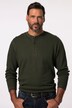 JP 1880 Henley, lange ærmer, piqué, op til 8XL