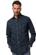 Džínová košile JP1880, dlouhé rukávy, vintage vzhled, Kent límeček, Modern střih, do 8XL