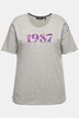 T-shirt oversize, imprimé chiffres. Col rond, manches courtes.
