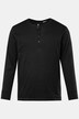 JP 1880 Henley, langærmet, striber, knaplukning, op til 8XL