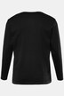 JP 1880 Henley, langærmet, striber, knaplukning, op til 8XL