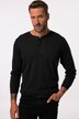 JP 1880 Henley, langærmet, striber, knaplukning, op til 8XL