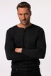 JP 1880 Henley, langærmet, striber, knaplukning, op til 8XL