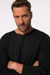 JP 1880 Henley, langærmet, striber, knaplukning, op til 8XL