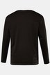 JP1880 henley, lange mouwen, strepen, knoopsluiting, tot 8XL
