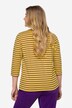 T-shirt rayé coupe Regular Fit à col rond et manches 3/4