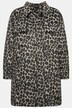 Veste chemisier motif léopard, col chemise et manches longues