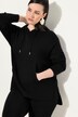Sudadera de punto con capucha, oversize, manga larga, bolsillo