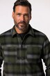 JP AWARE overshirt, ternet flannel, genbrugsmaterialer, op til 7XL