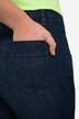 Jeans, straight denim, brede ben, med genanvendt polyester