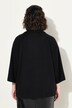Pull avec coutures fantaisie, col polo, fermeture zippée et manches 3/4