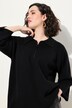 Pull avec coutures fantaisie, col polo, fermeture zippée et manches 3/4