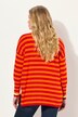 Pull rayé en maille, manches longues, col rond