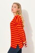 Pull rayé en maille, manches longues, col rond