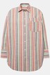 Skjortebluse, oversized, striper, skjortekrage, langermet