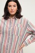 Skjortebluse, oversized, striper, skjortekrage, langermet