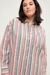 Skjortebluse, oversized, striper, skjortekrage, langermet