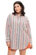 Košilová halenka, oversize, pruhy, límeček, dlouhé rukávy