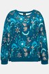 Sweat-shirt à paillettes, coupe oversize, col rond et manches longues