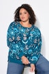 Sweat-shirt à paillettes, coupe oversize, col rond et manches longues