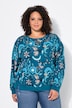 Sweat-shirt à paillettes, coupe oversize, col rond et manches longues