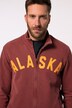 JP 1880 Sweatjacke, Stehkragen, Vintage Look, Print, bis 8 XL