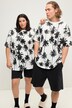 Oversize-paita, palmuprintti, pyöreä pääntie, lyhyet hihat, unisex