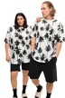 Oversize tričko, palmový potisk, kulatý výstřih, krátké rukávy, unisex