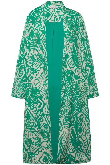 Kimono, plošný potisk, otevřený střih, široké dlouhé rukávy