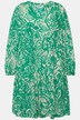Vestido, estampado por toda la prenda, escote de túnica, manga larga