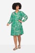 Vestido, estampado por toda la prenda, escote de túnica, manga larga